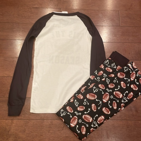 Football Pajama Set - Black and White - Picture 5 of 5